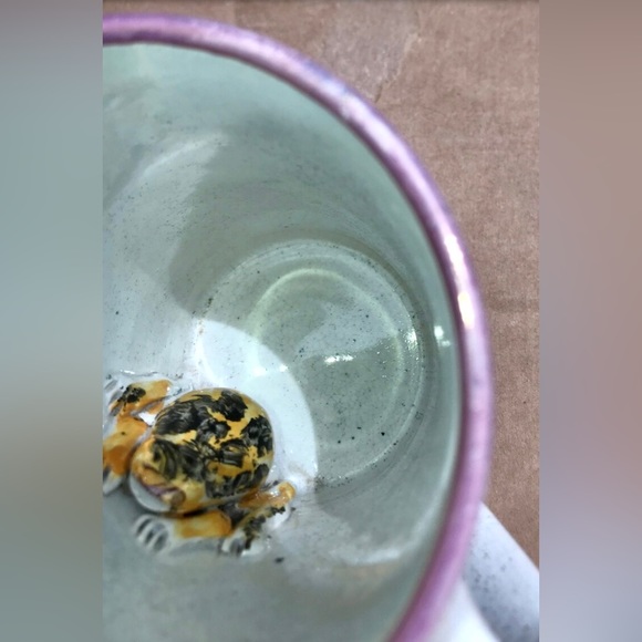 1796 Antique Pearl Pink Luster Transferware CAST IRON BRIDGE Frog Mug - Picture 5 of 8